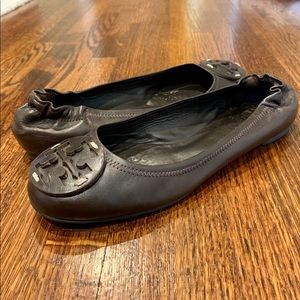 Tory Burch Brown Reva Ballet Flats